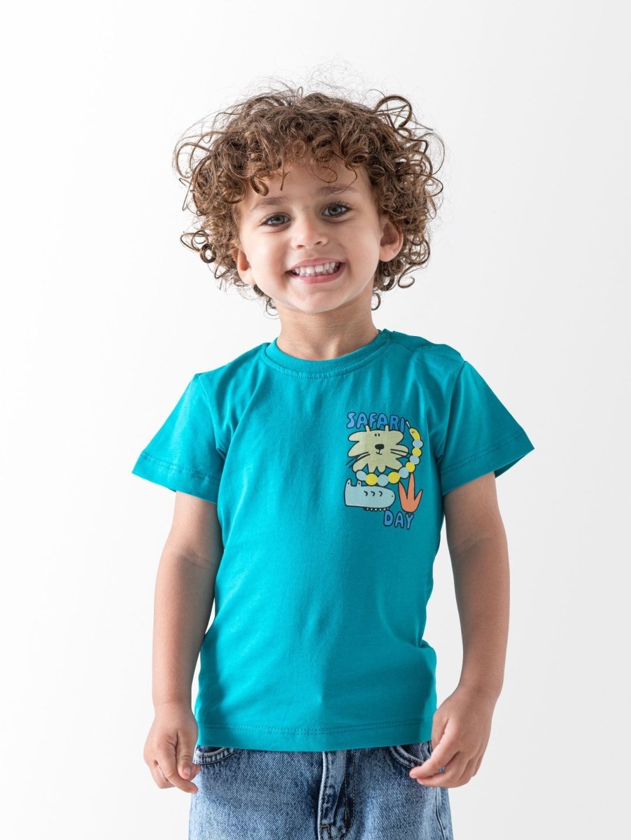 Ninos Kids storeBoys' Turquoise Safari T-ShirtT-ShirtsNINOS