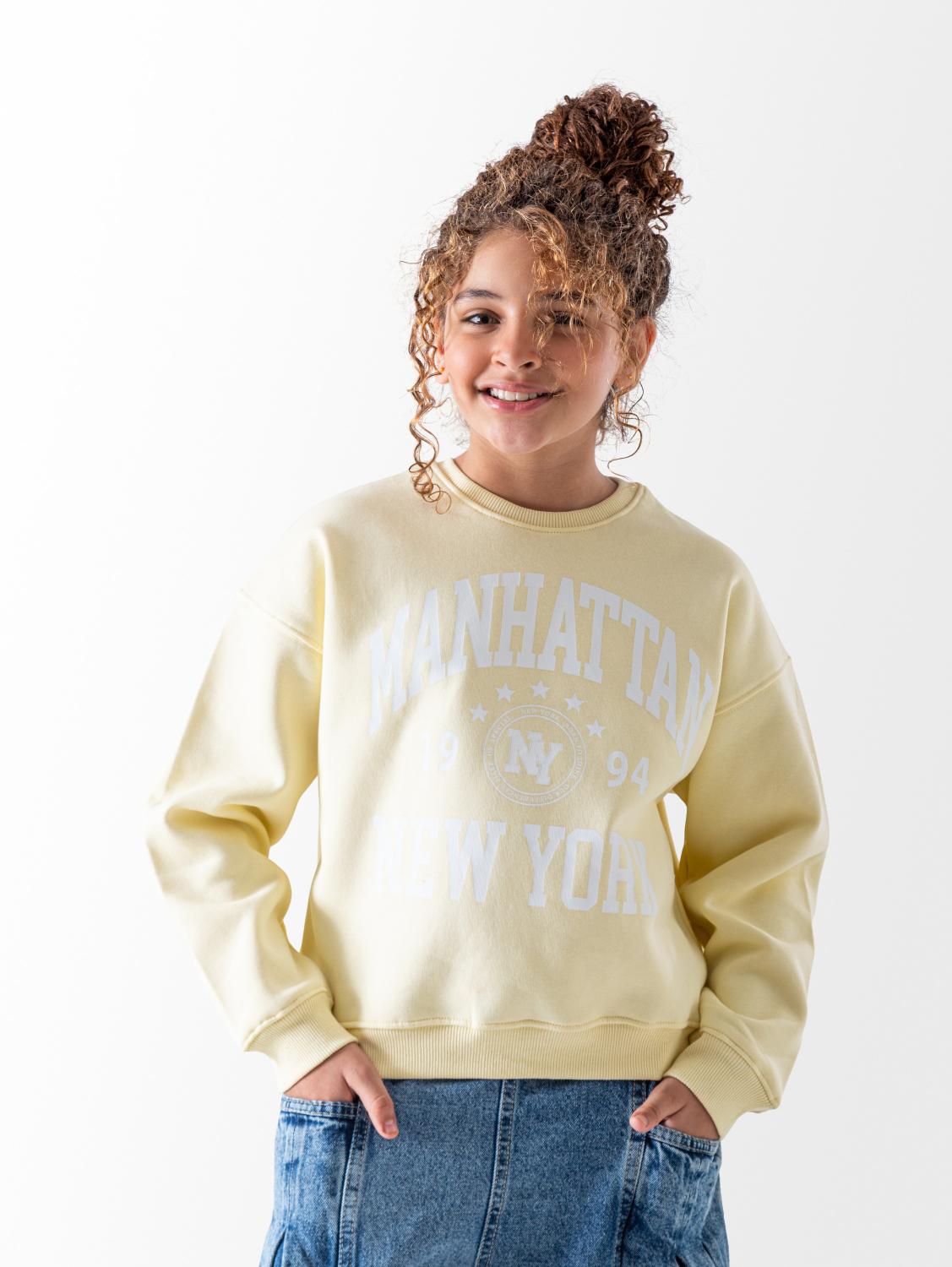 Girls' Yellow York Sweatshirt