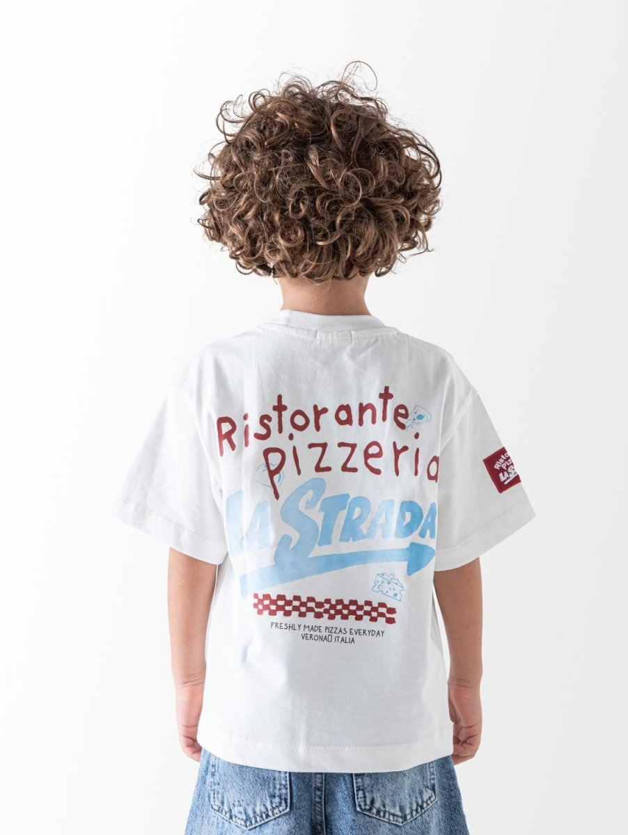 Ninos Kids storeBoys' White La Strade T-ShirtT-ShirtsNINOS