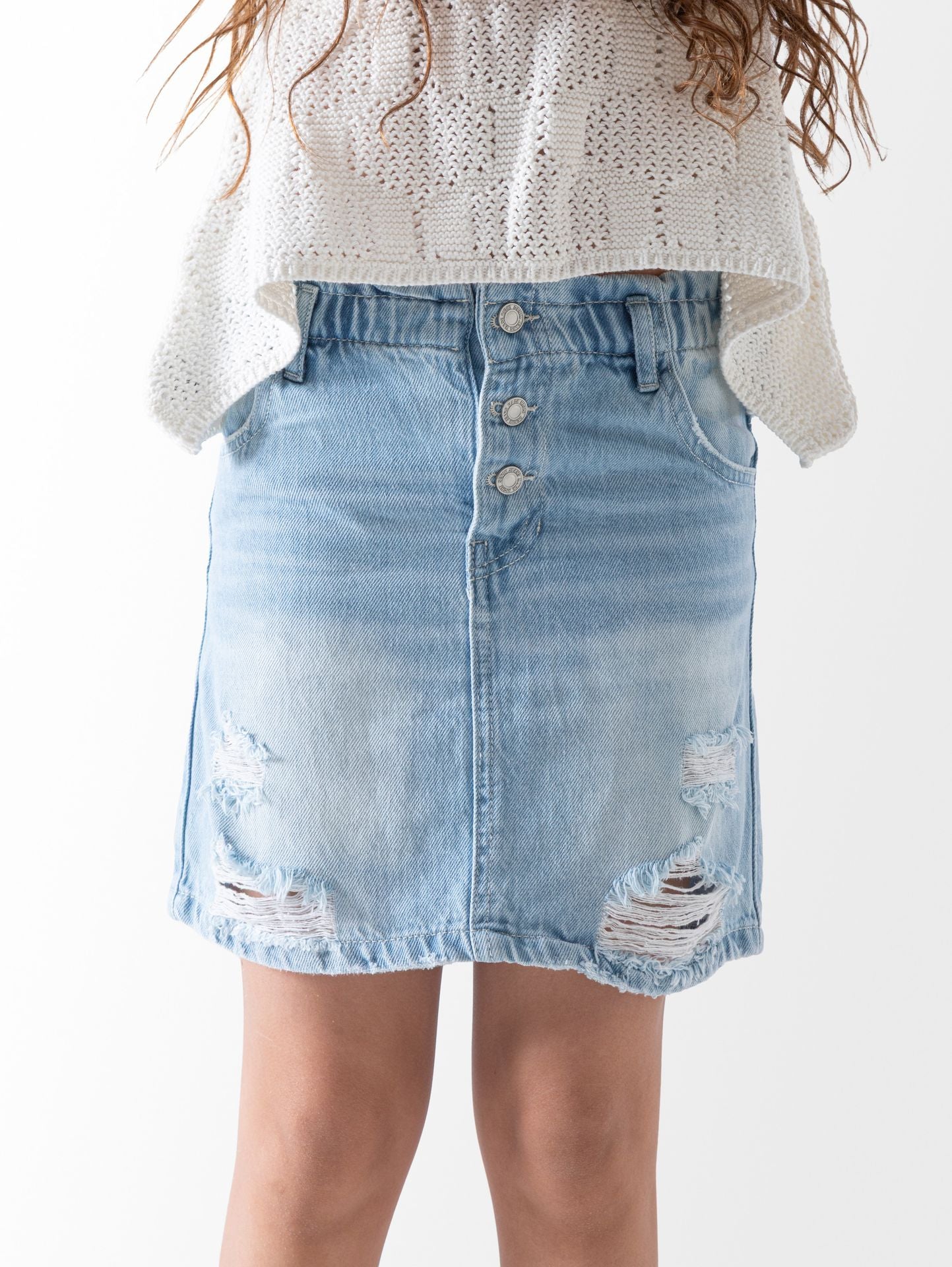 Cutting Jeans Skirt