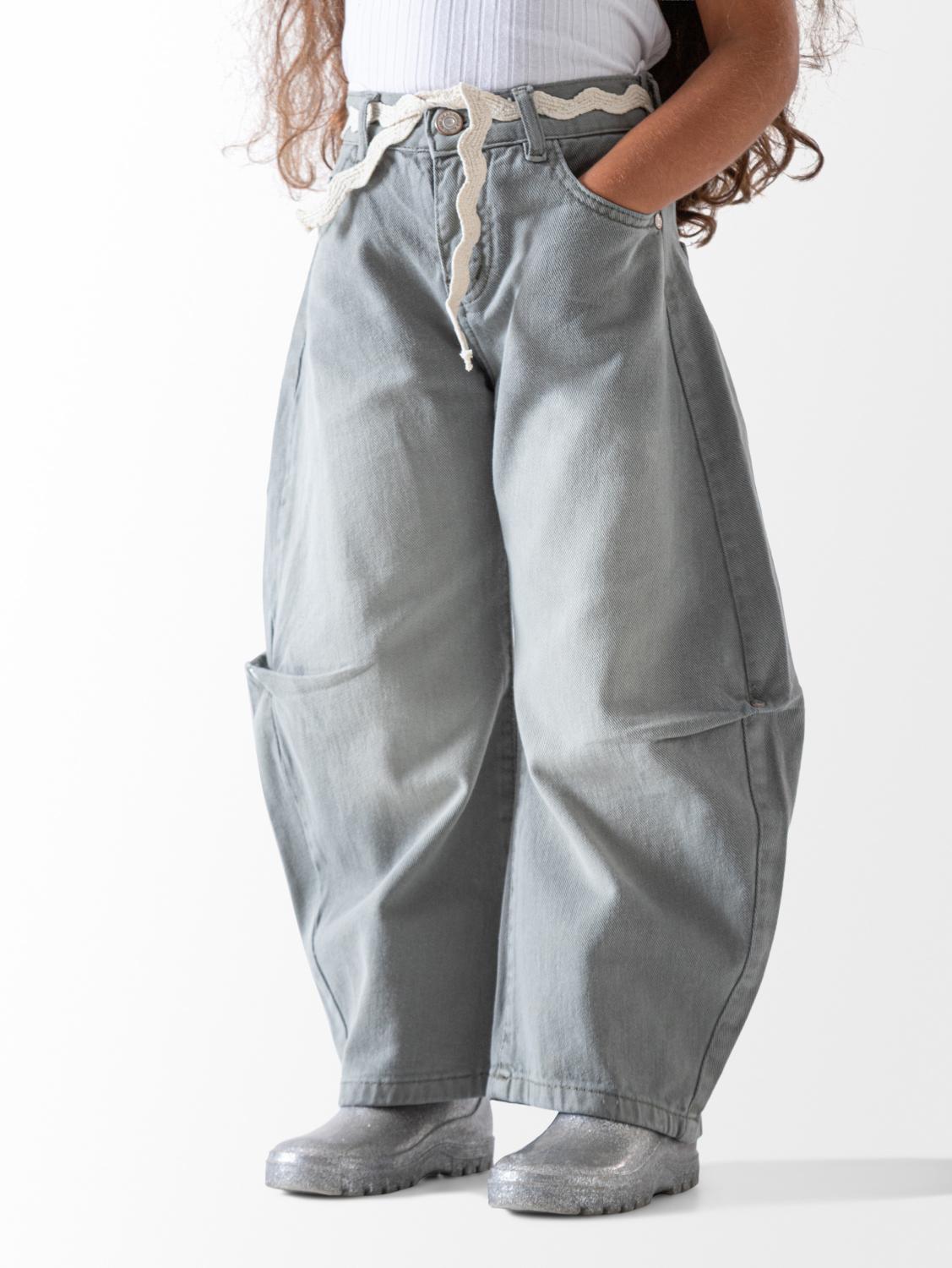 Ninos Kids storeGirls' Olive Ballon Gabardine PantsTrousers & PantsNINOS