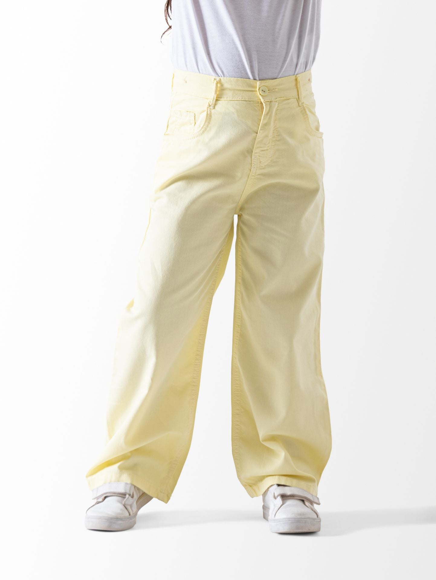 Gabardine Wide Leg Pants