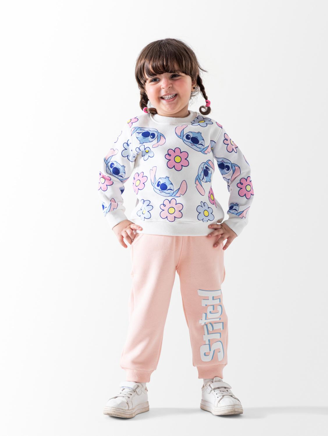 Ninos Kids storeBaby Girls' Off-White Stitch 2-Piece Pyjama SetWinter PyjamaNINOS