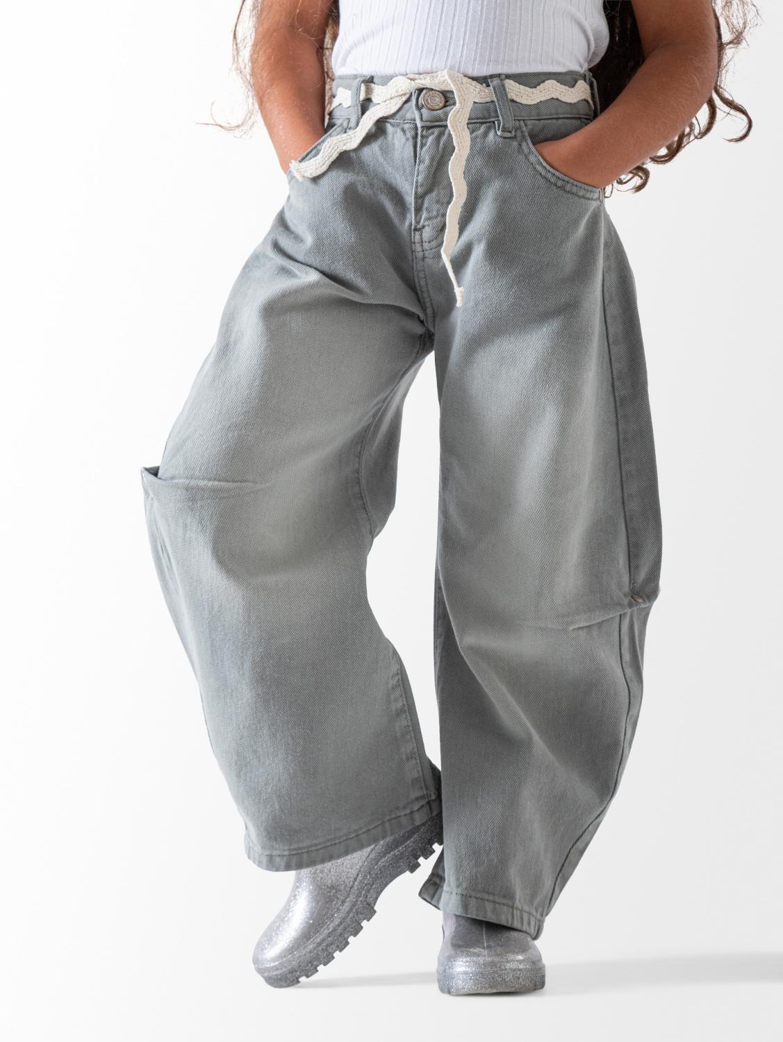 Ninos Kids storeGirls' Olive Ballon Gabardine PantsTrousers & PantsNINOS
