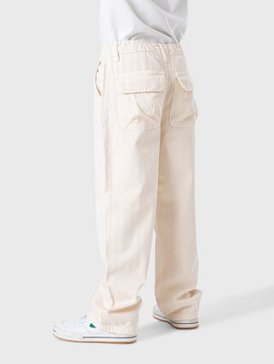 Wide Leg Gabardine Striped