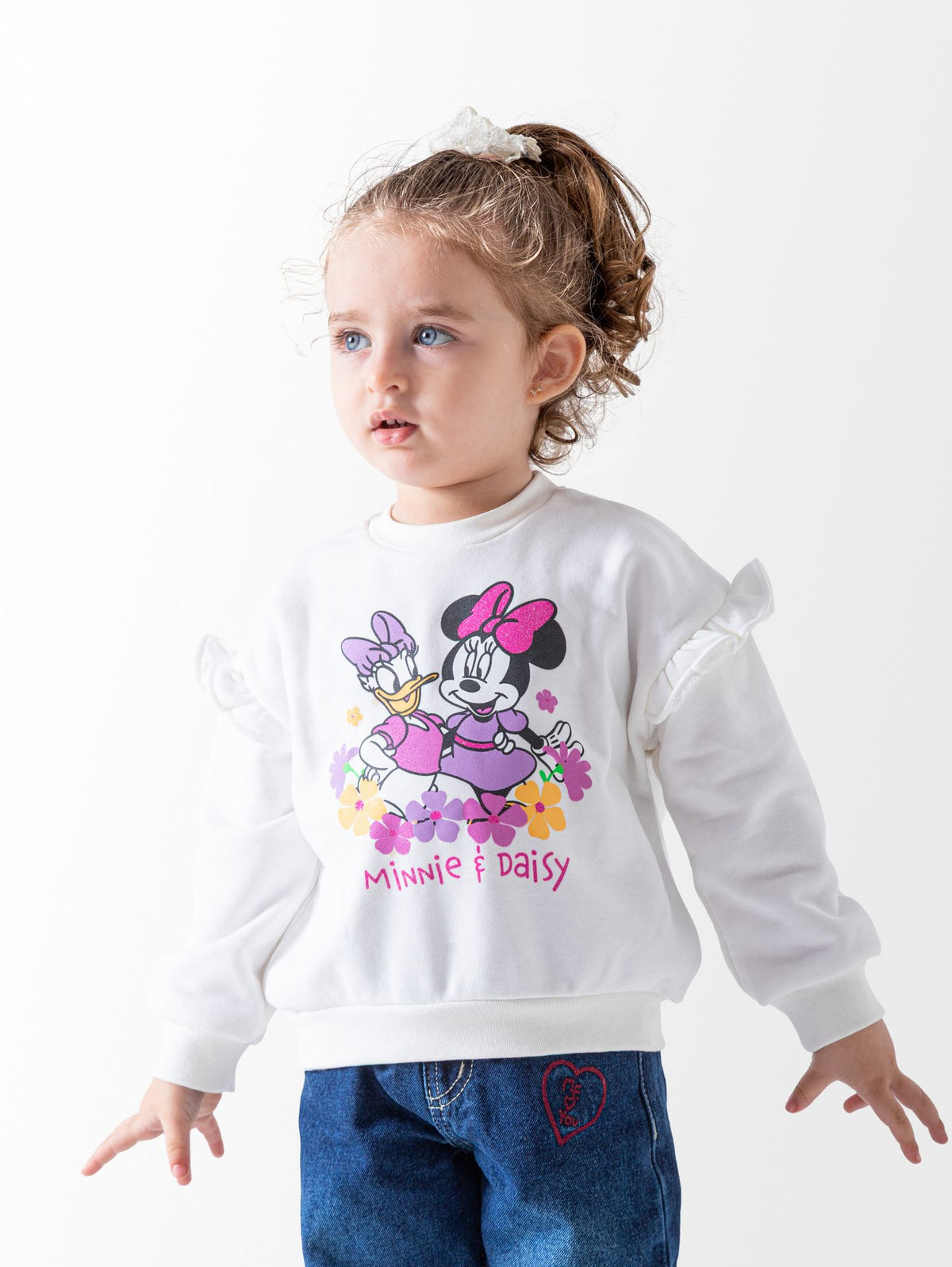 Baby Girls' Off-White Daisy Sweatshirt