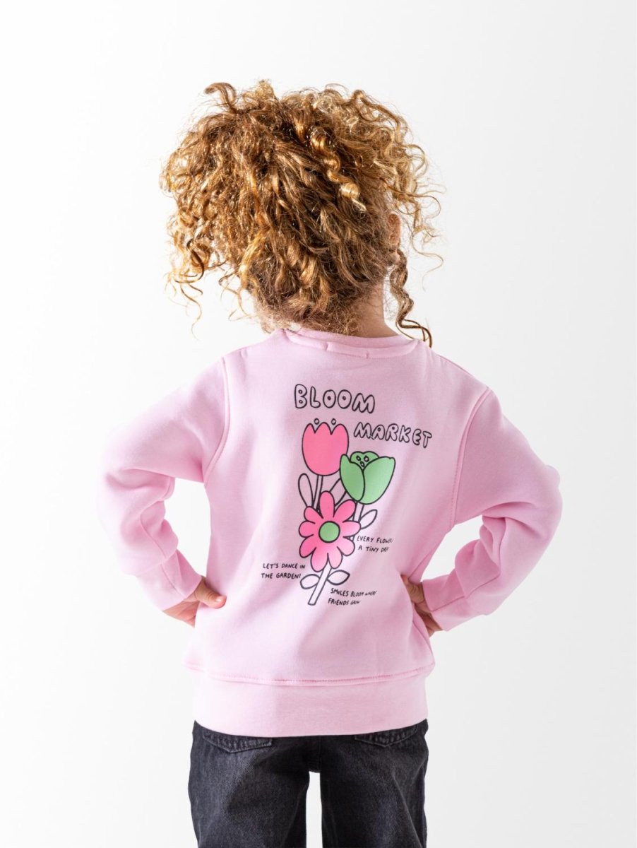 Ninos Kids storeGirls' Pink Bloom SweatshirtSweatshirtsNINOS