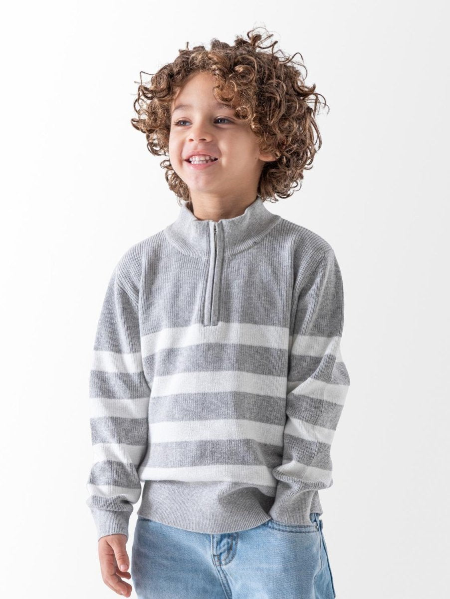 Ninos Kids storeBoys' Grey Striped PulloverPulloversNINOS