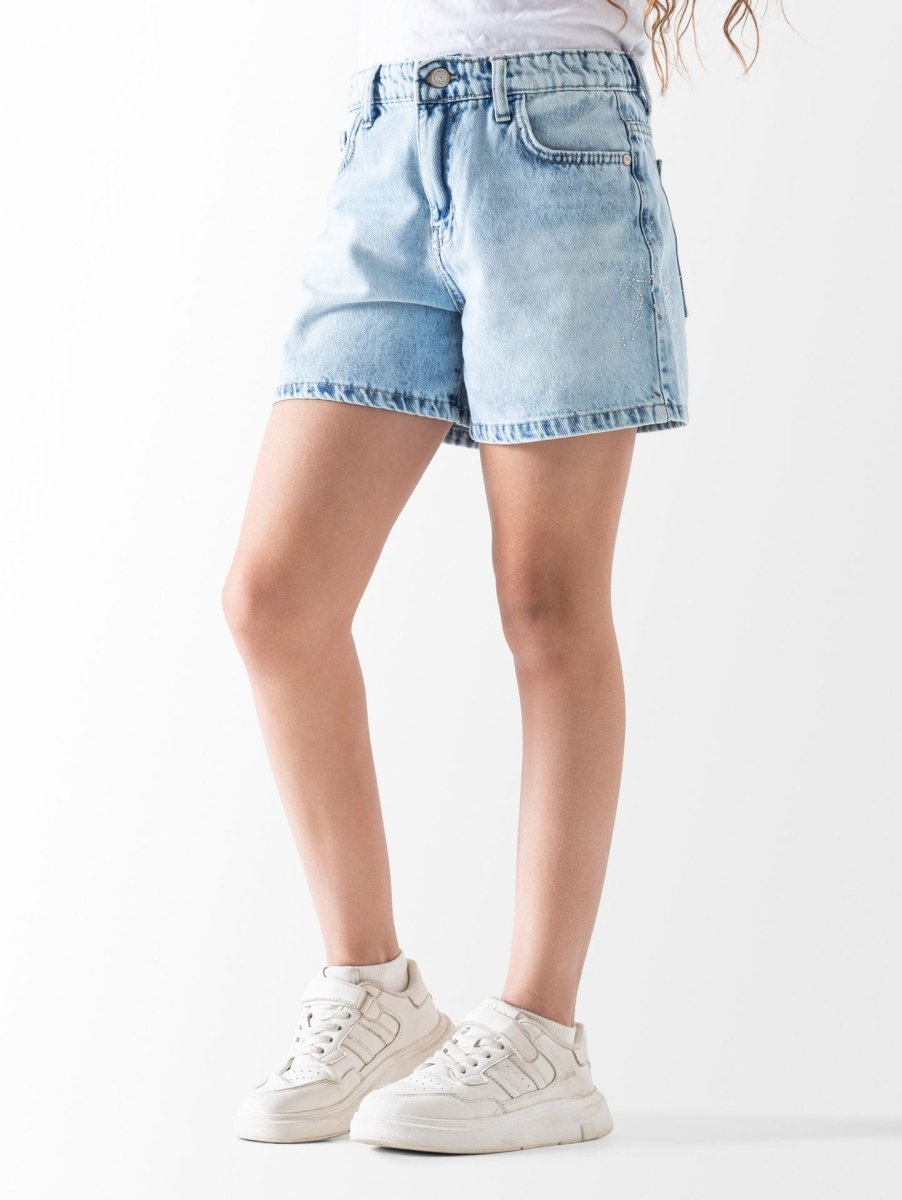 Ninos Kids storeGirls' Light Denim Star ShortsShortsNINOS