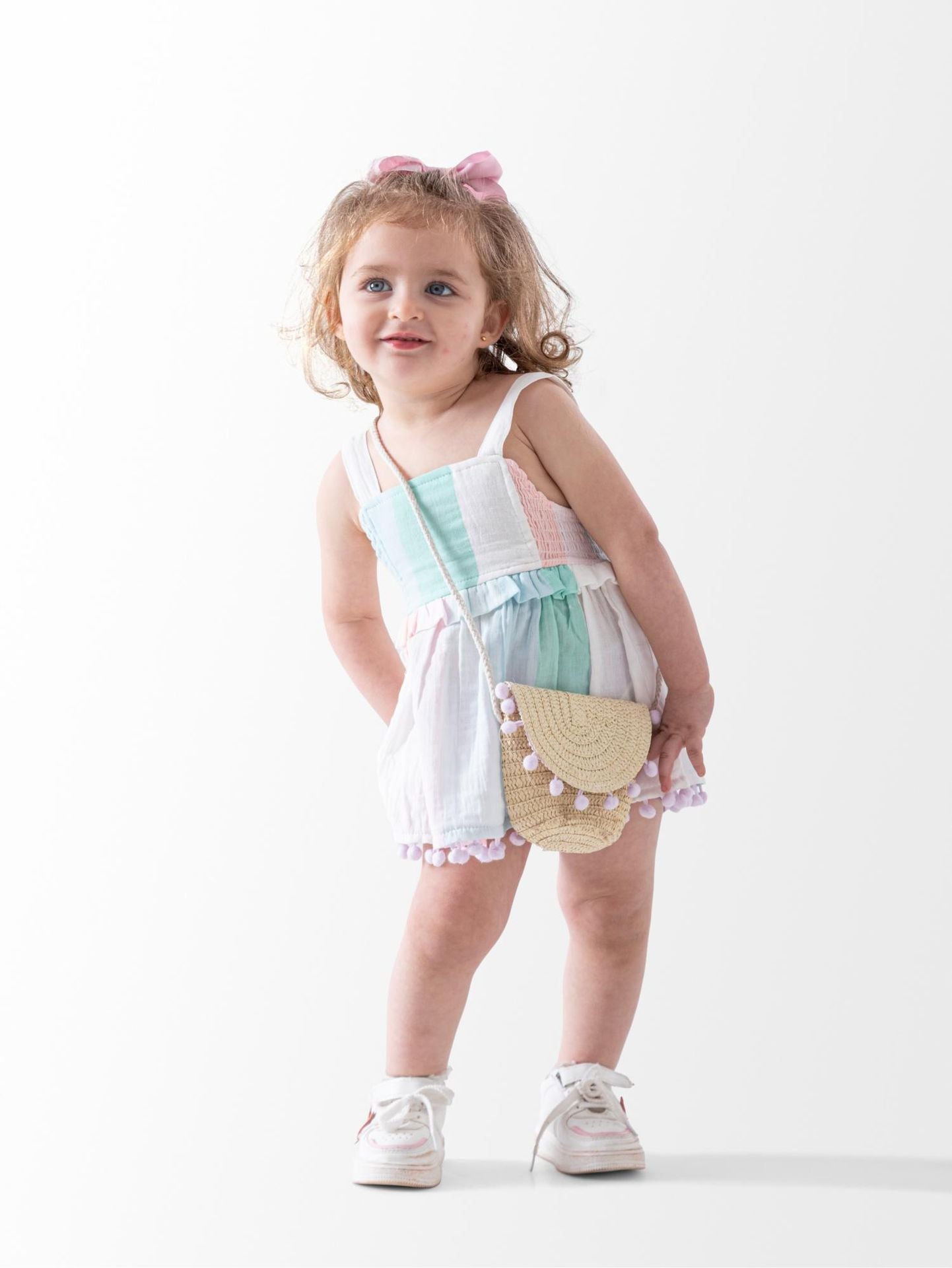 Colorful Dress with Bag