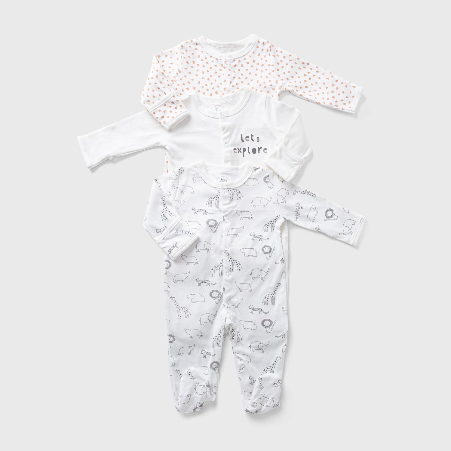 Ninos Kids storeExplore 3 - Pack BodysuitRompers & SleepsuitsNINOS