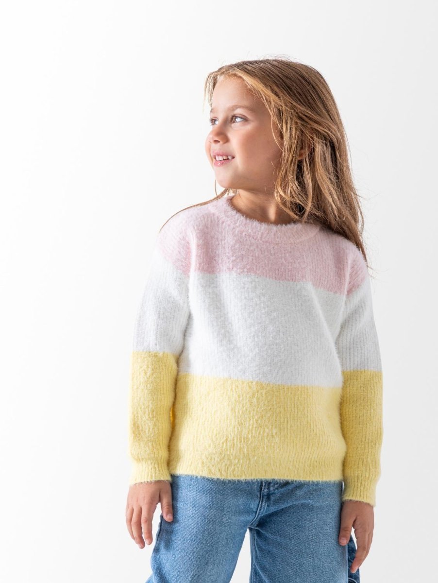 Ninos Kids storeGirls' Pink Striped PulloverPulloversNINOS