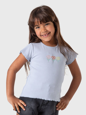 Flowers Ribbed T-Shirt