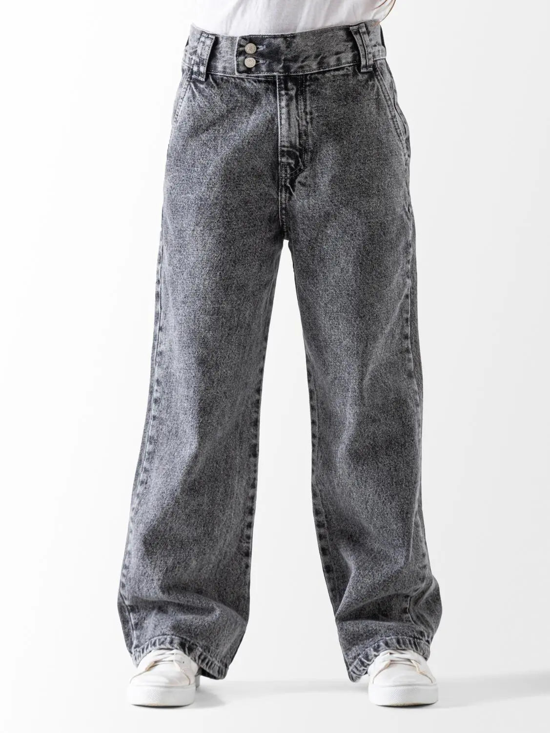 Ninos Kids storeGirls' Grey Wide Leg JeansJeans pantsNINOS