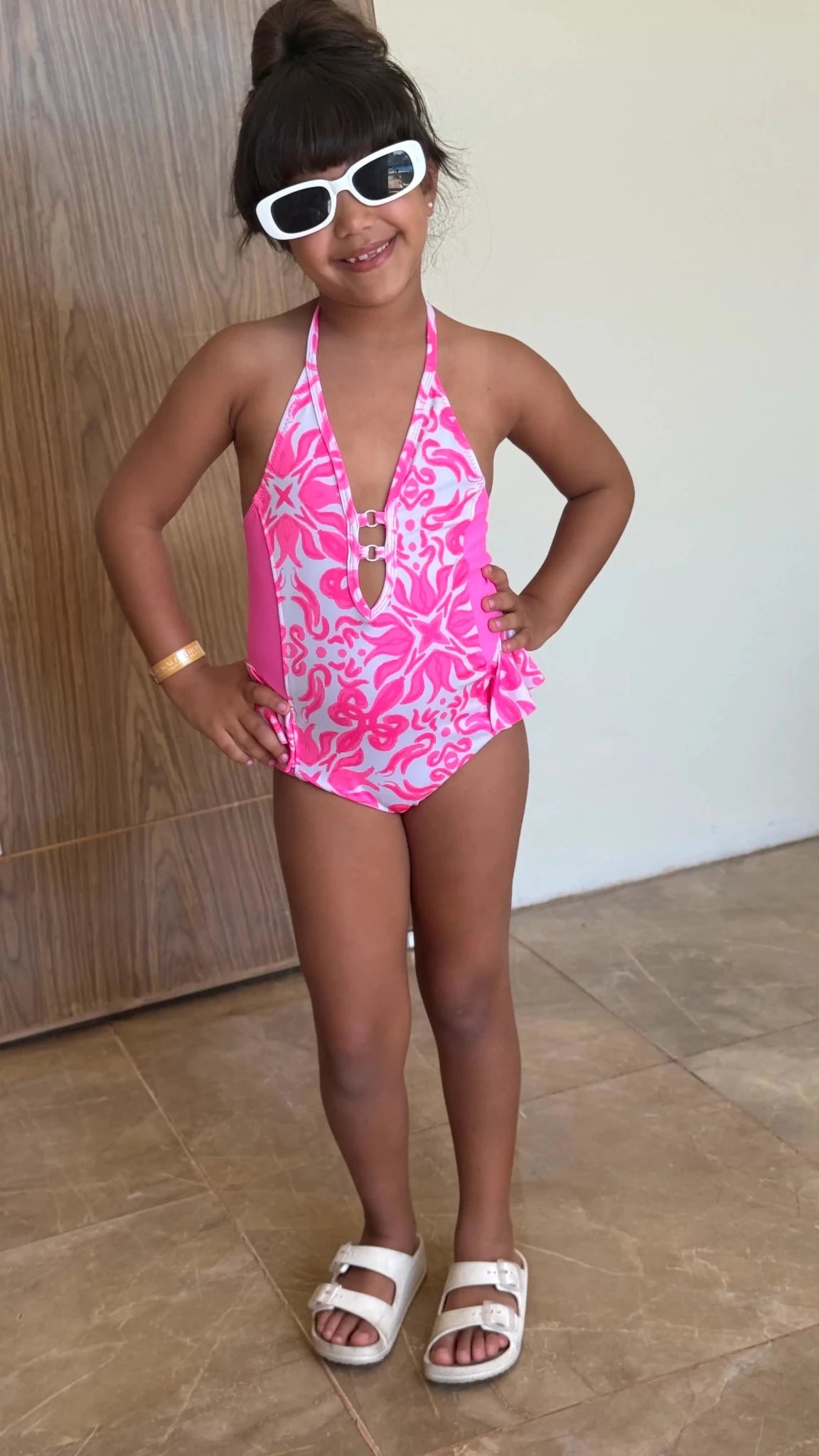 Ninos Kids storeFloral SwimsuitOne - Piece SwimwearLa mer