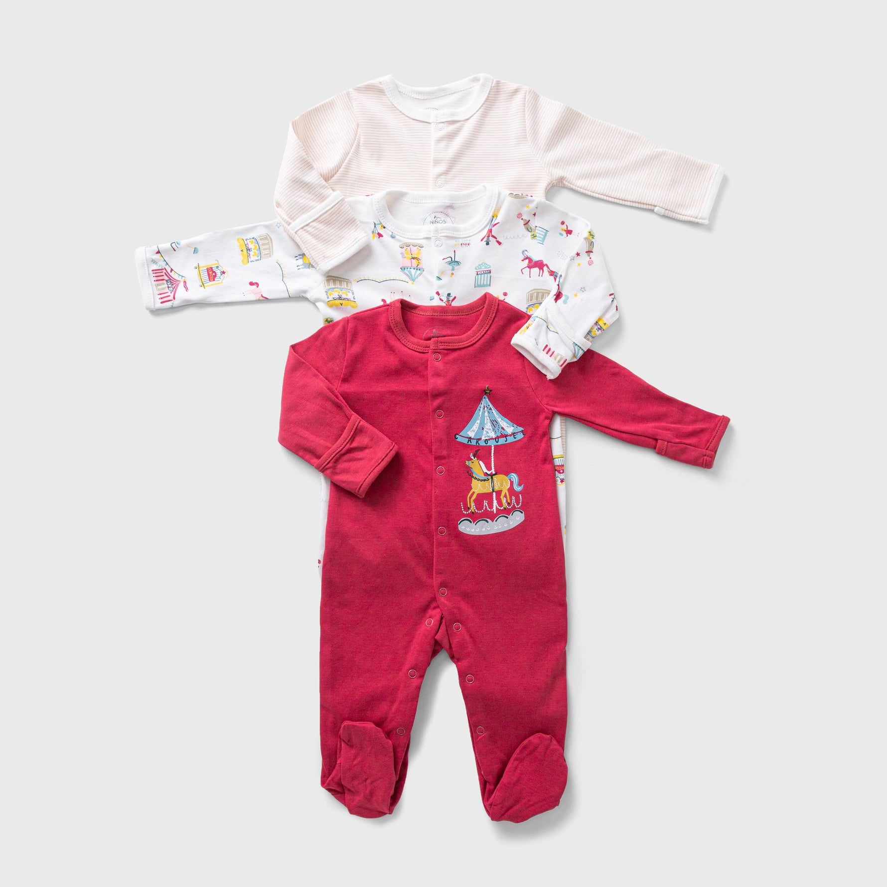 Ninos Kids storeCircus 3 - Pack BodysuitRompers & SleepsuitsNINOS
