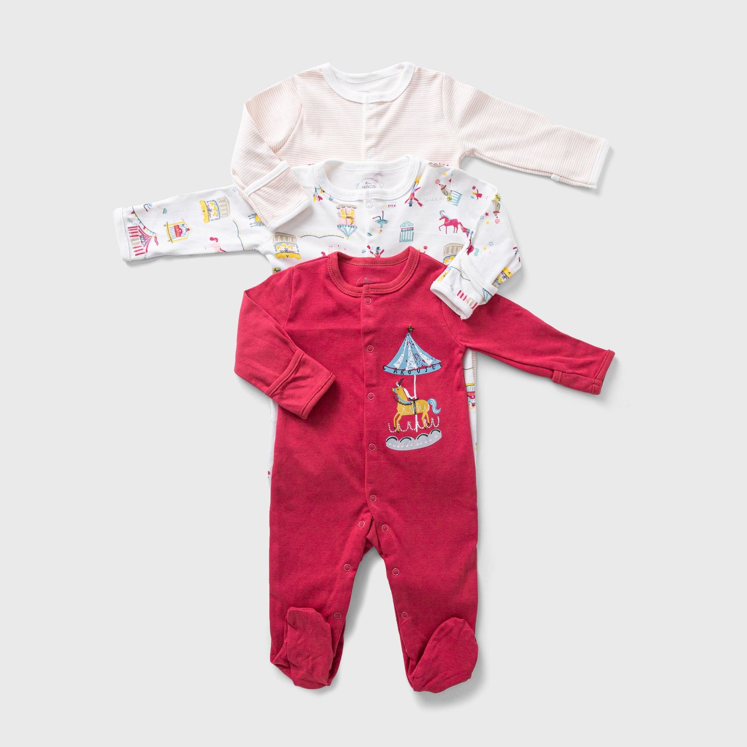 Ninos Kids storeCircus 3 - Pack BodysuitRompers & SleepsuitsNINOS