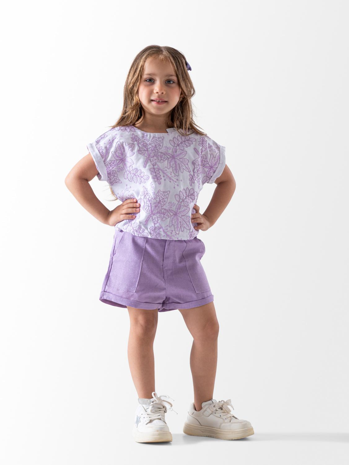 Branches Linen Short Set