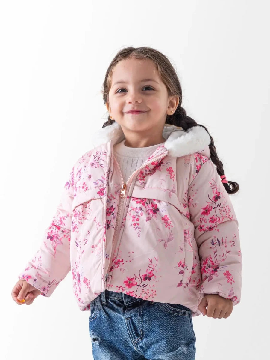Ninos Kids storeBaby Girls' Rose Floral Puffer JacketPuffer JacketsNINOS