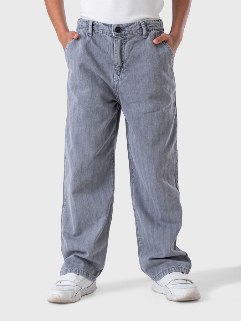 Wide Leg Gabardine Striped