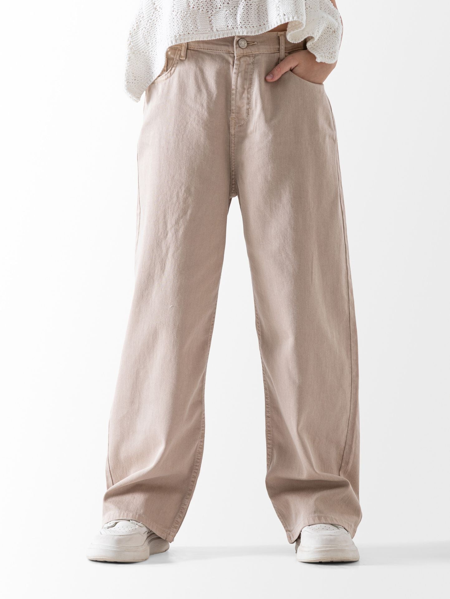 Wide Leg Gabardine Pant