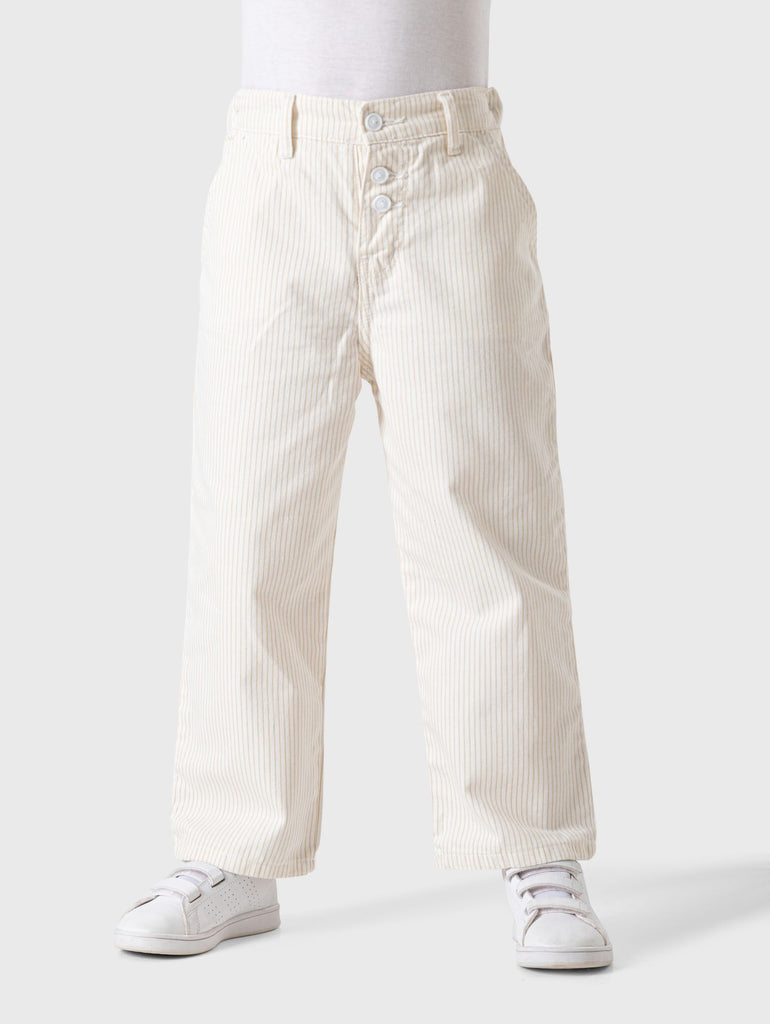 Wide Leg Gabardine Striped