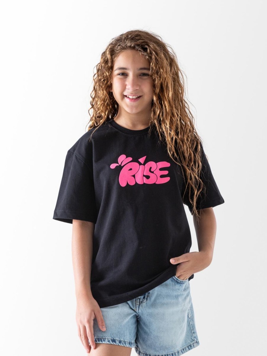 Ninos Kids storeGirls' Black Rise T-ShirtT-ShirtsNINOS
