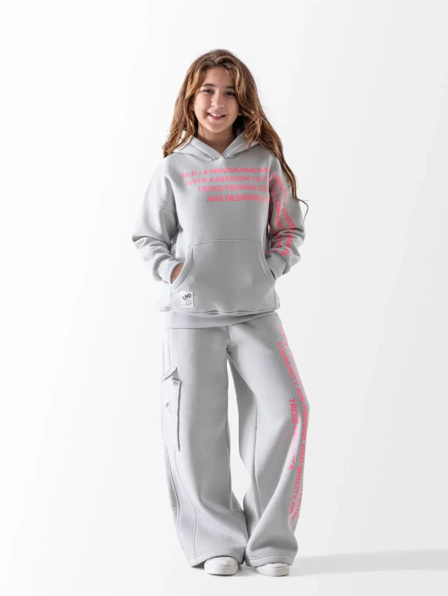 Ninos Kids storeGirls' Grey Text 2-Piece Pyjama SetPajamasGROUP FIVE