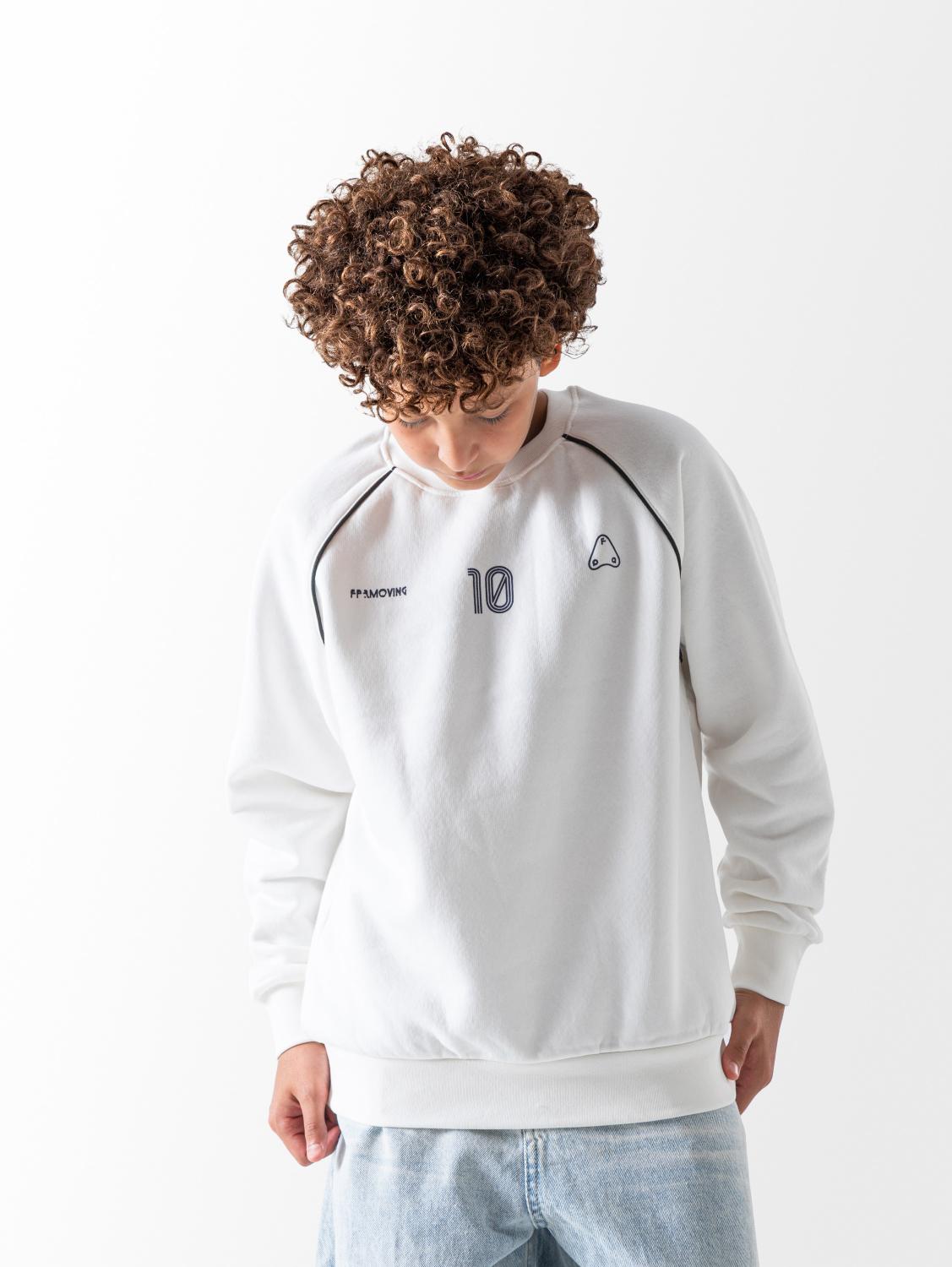 Boys' White Forwarding Sweatshirt