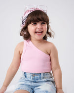 Ninos Kids storeGirls' Pink Asymmetrical Tank T-ShirtT-ShirtsNINOS