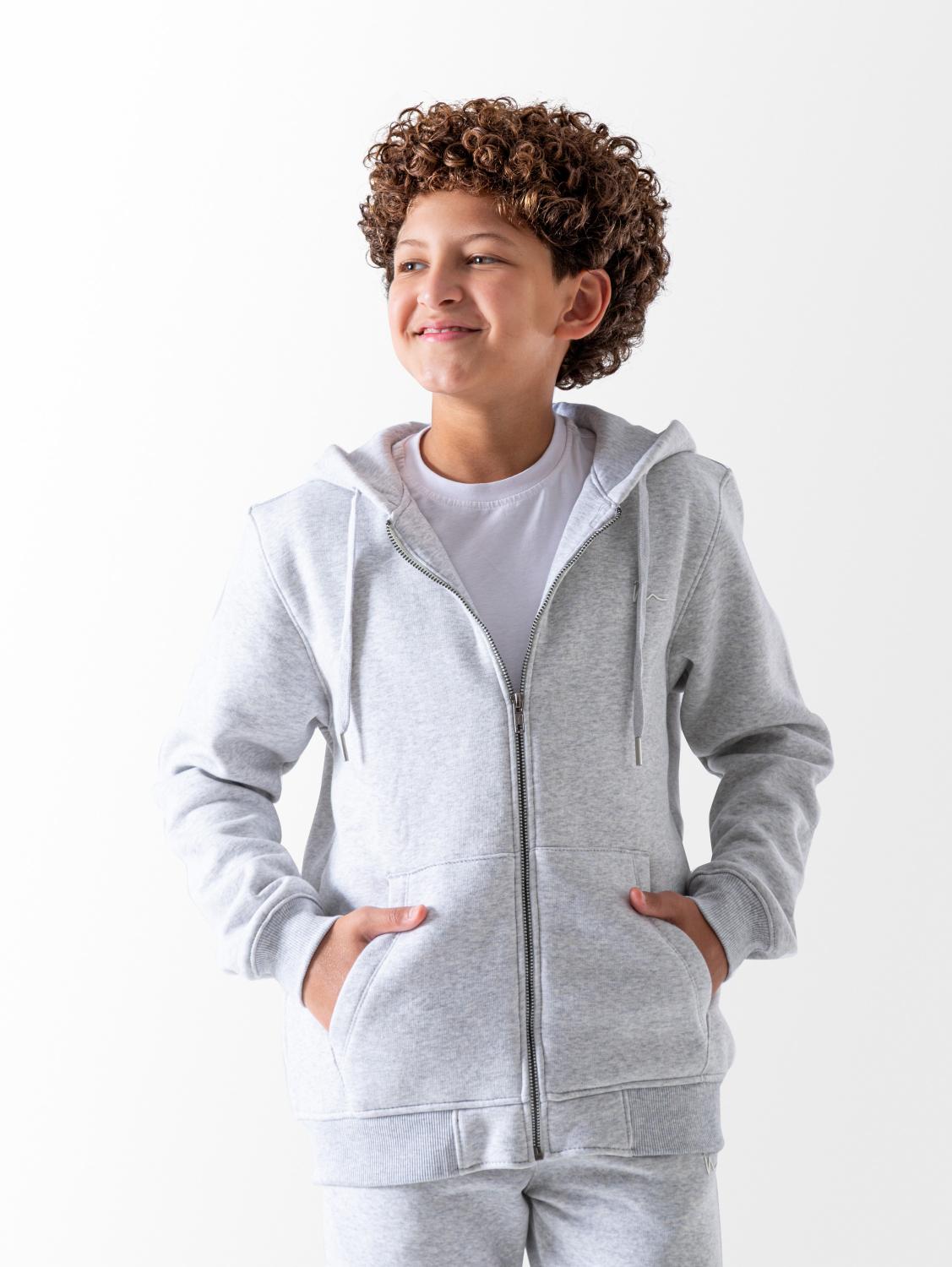 Ninos Kids storeUnisex Light Grey Zip SweatshirtZip sweetshirtNINOS