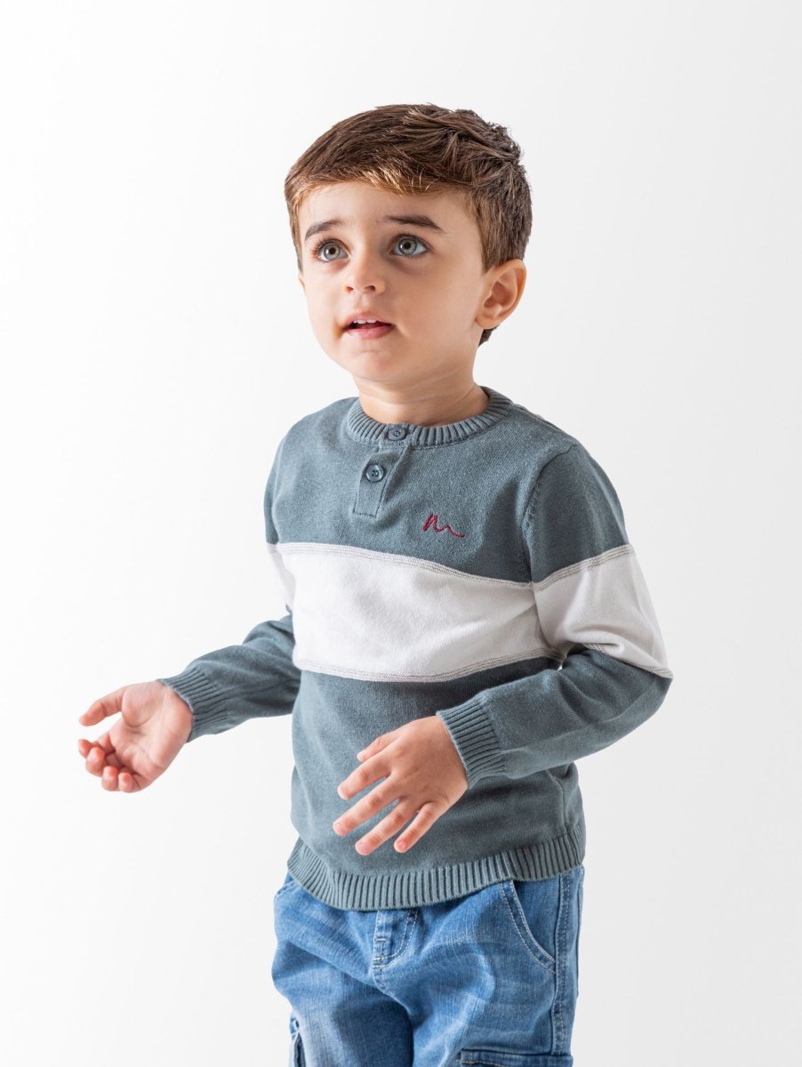 Ninos Kids storeBaby Boys' Olive Wide Stripe PulloverPulloversNINOS