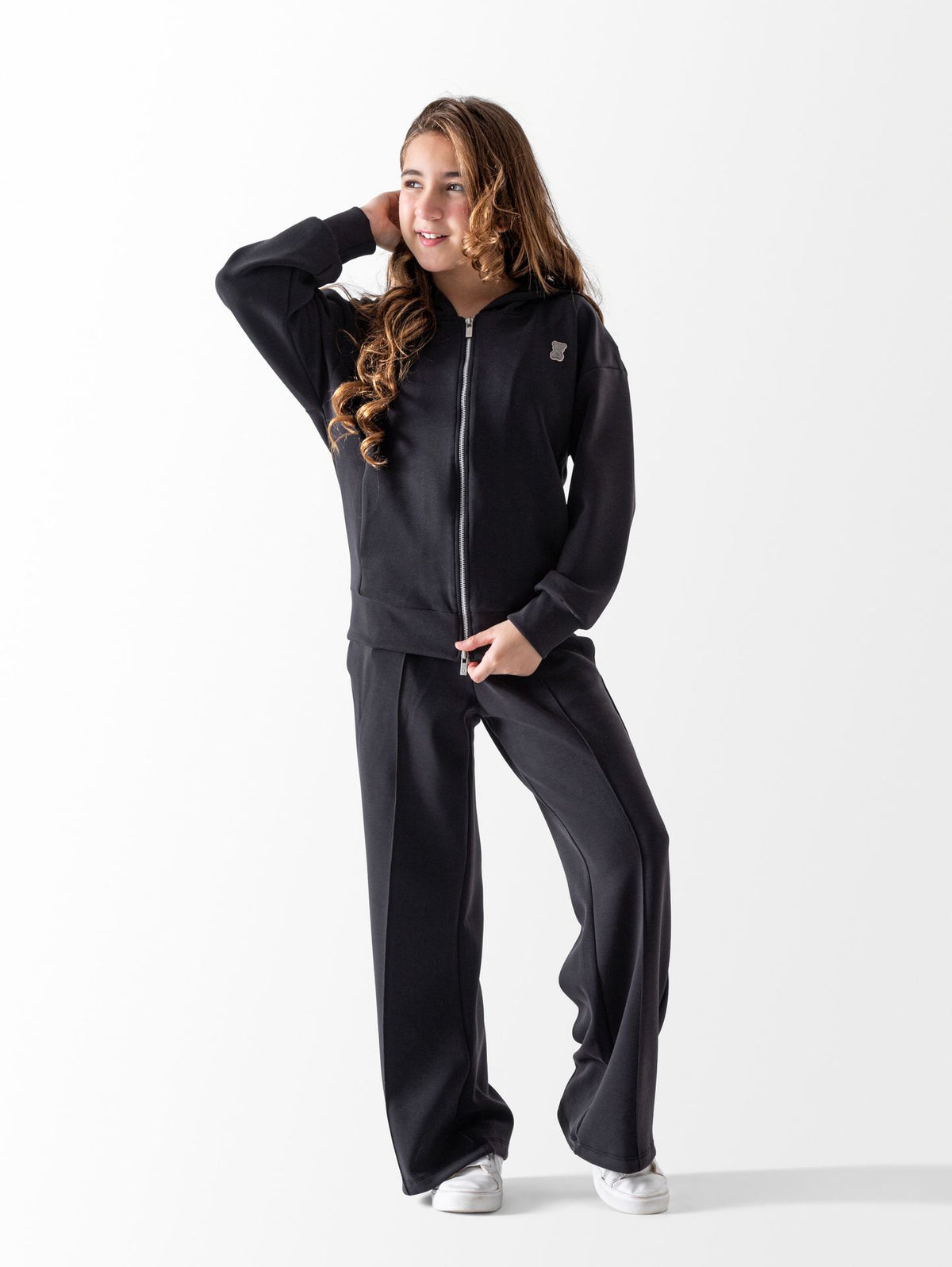 Girls' Black Zip-Up & Occasion Set