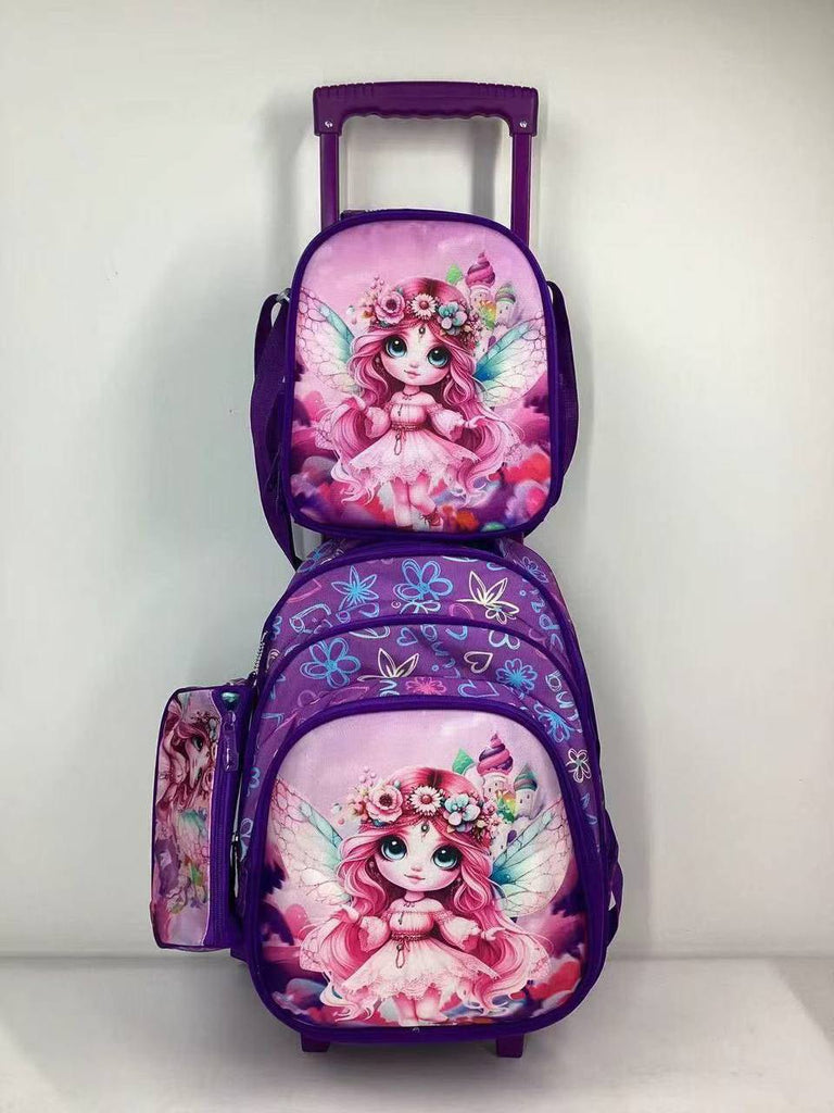 Ninos Kids storePrincess 3PCS Trolly BagBag set طقم شنط مدرسةJasmin