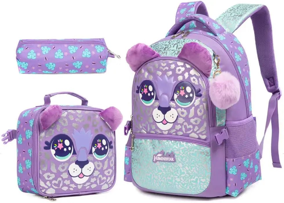 Ninos Kids storeLeopard 3PCS BackpackBag set طقم شنط مدرسةJasmin