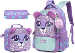 Ninos Kids storeLeopard 3PCS BackpackBag set طقم شنط مدرسةJasmin