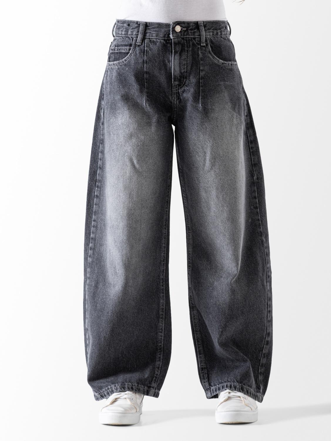 Ninos Kids storeGirls' Dark Grey Wide Leg JeansJeans pantsNINOS
