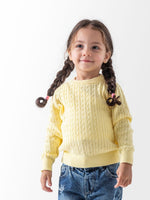Ninos Kids storeBaby Girls' Yellow Ribbed Knitted PulloverPulloversNINOS