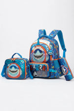 Ninos Kids storeShark 3PCS BackpackBag set طقم شنط مدرسةJasmin