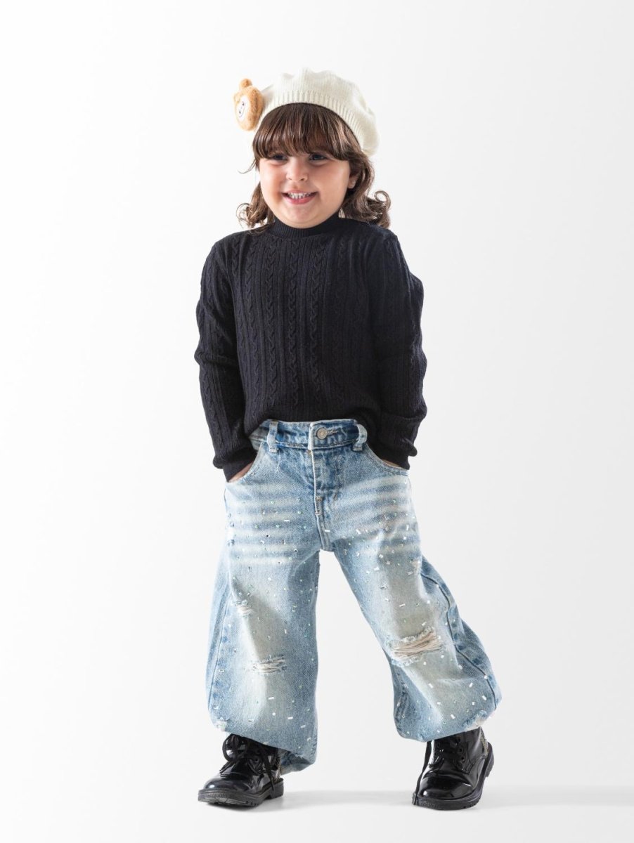 Ninos Kids storeHigh Collar Knit TopPulloversNINOS