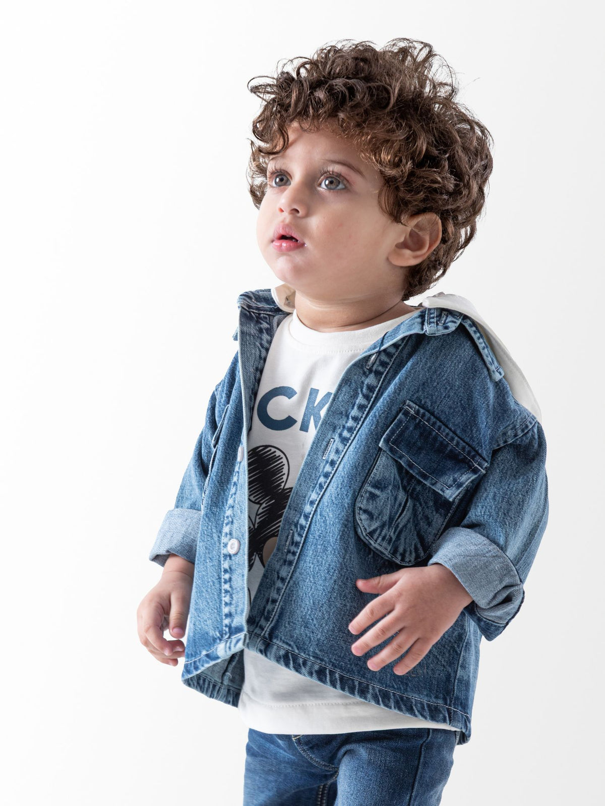 Ninos Kids storeMickey 2PCS Jeans ShirtBoy ShirtsAMB