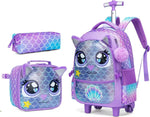Ninos Kids storeCat 3PCS Trolley BackpackBag set طقم شنط مدرسةJasmin