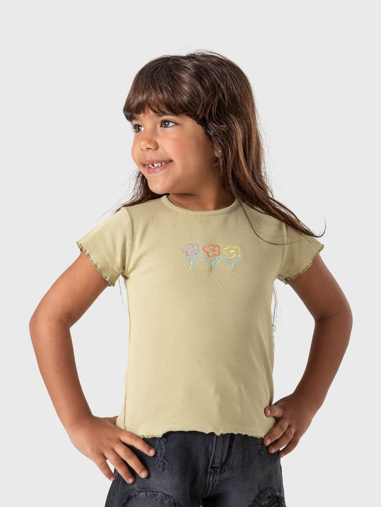 Flowers Ribbed T-Shirt