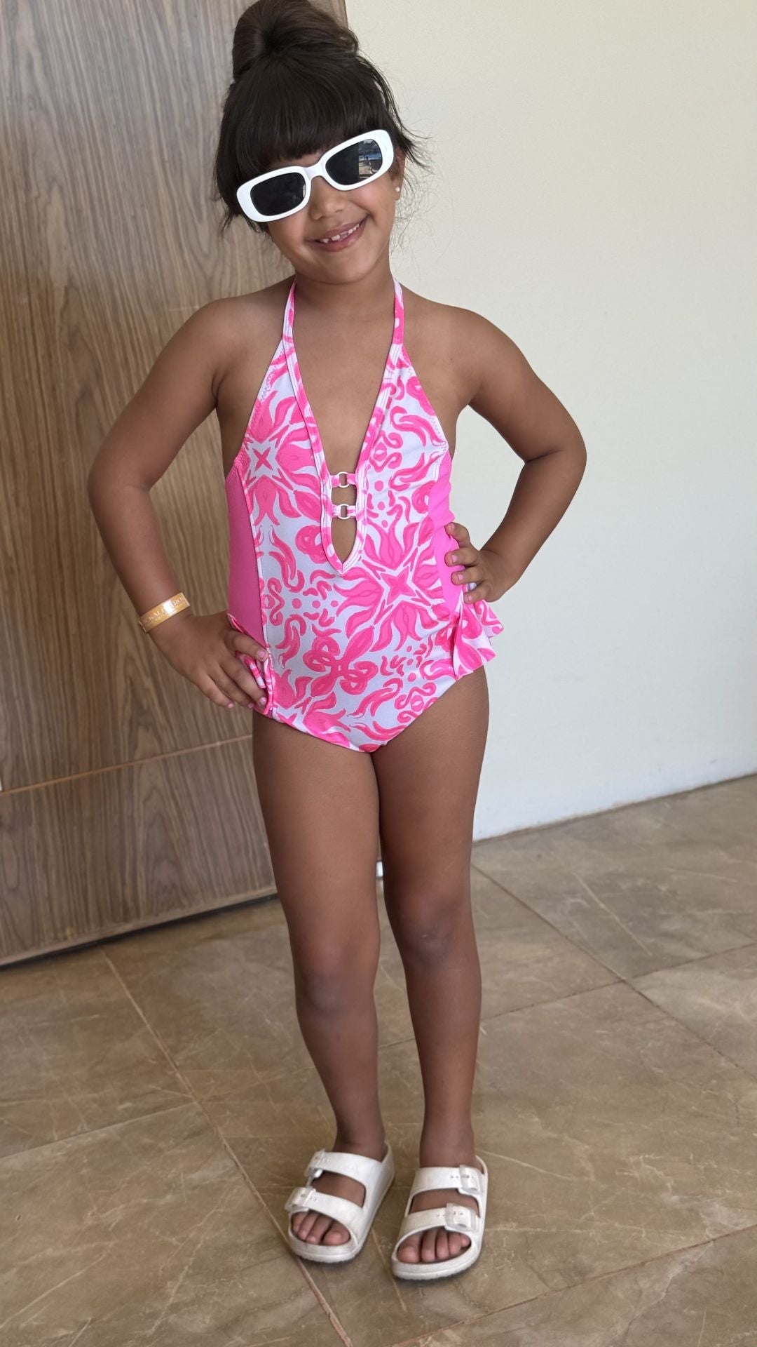 Ninos Kids storeFloral SwimsuitOne - Piece SwimwearLa mer