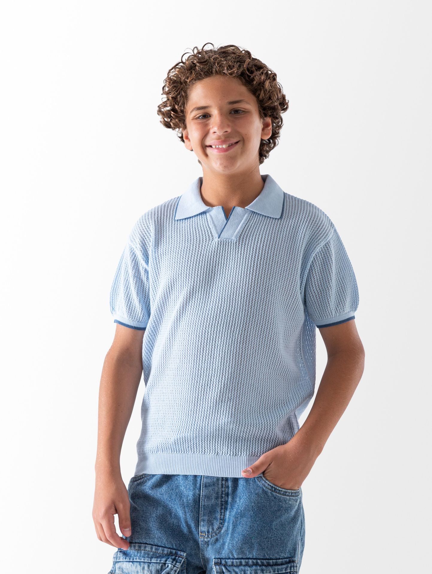 Knitted Polo T-Shirt