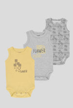 Ninos Kids storeFlower 3PCS Cut Body SuitBodysuitsJUNIOR