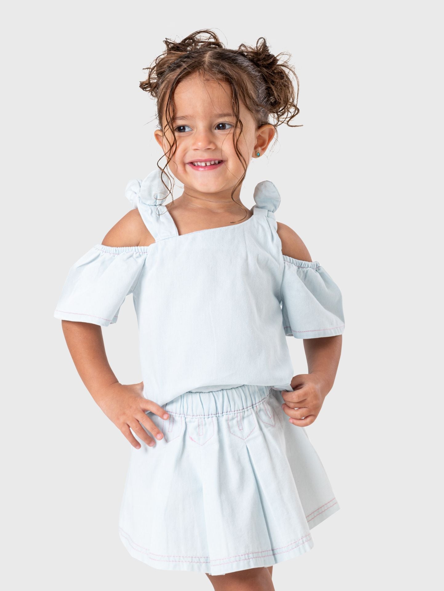 Ninos Kids storeOff - Shoulder Skirt Setطقم خروجSplendor