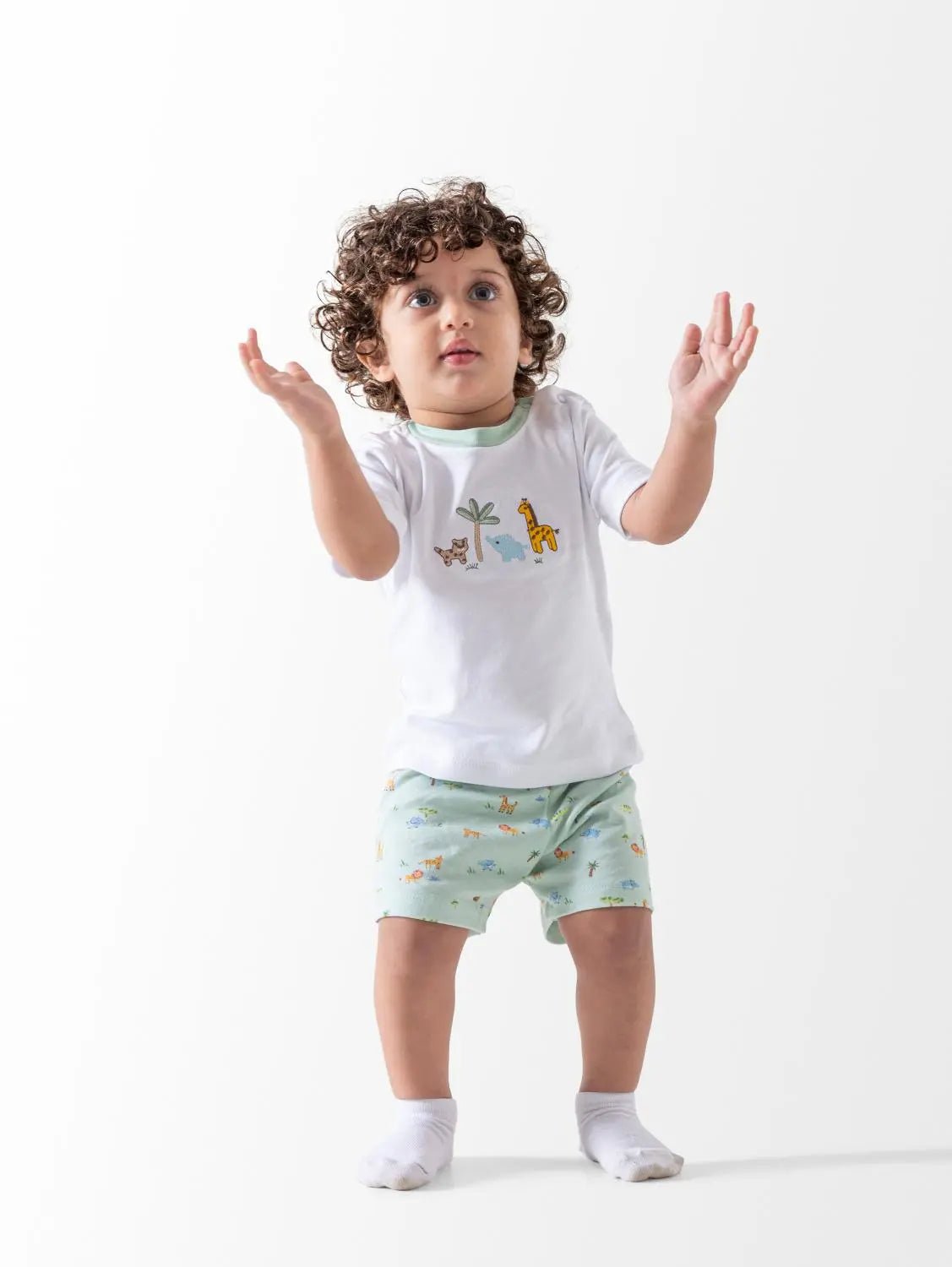 Ninos Kids storeAnimals Short Setطقم قطعتينBumber
