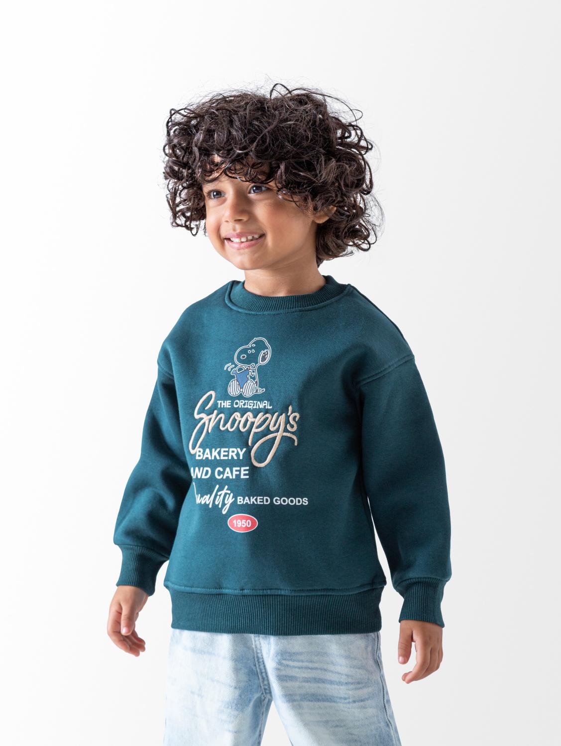 Boys' Olive Snopy Sweatshirt