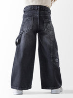 Ninos Kids storeGirls' Black Denim Wide Leg JeansJeans pantsNINOS
